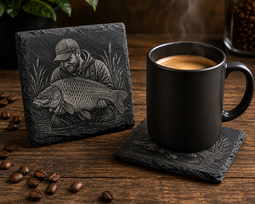 The Fisherman | Personalised Engraved Slate Coaster
