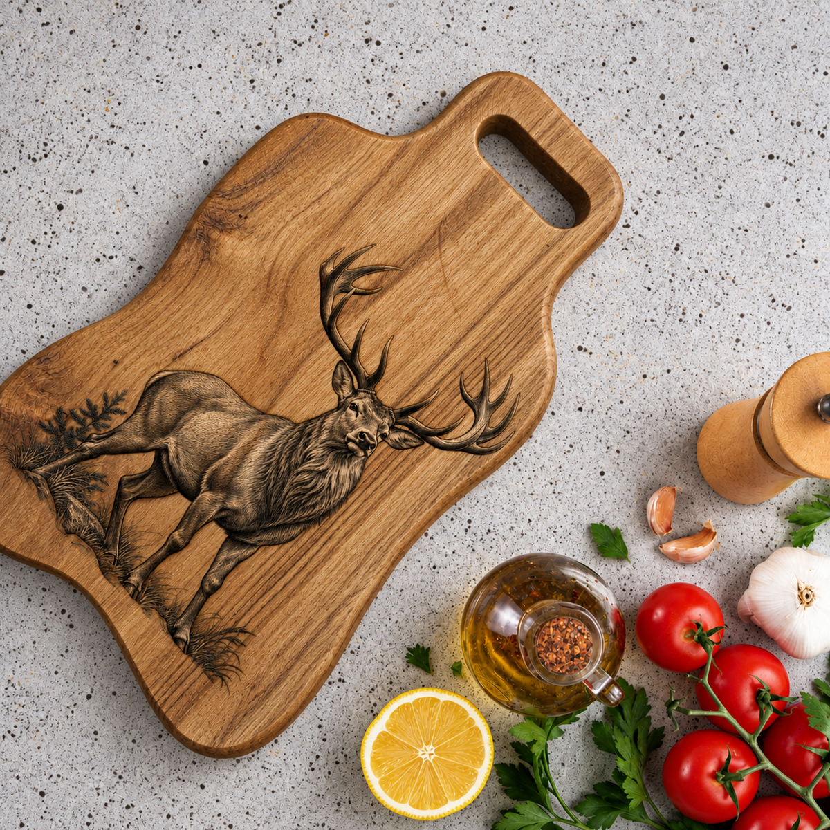 Personalised Teak Wood Chopping Board | Custom Engraved Kitchen Board | Wedding, Birthday, Housewarming & Anniversary Gift