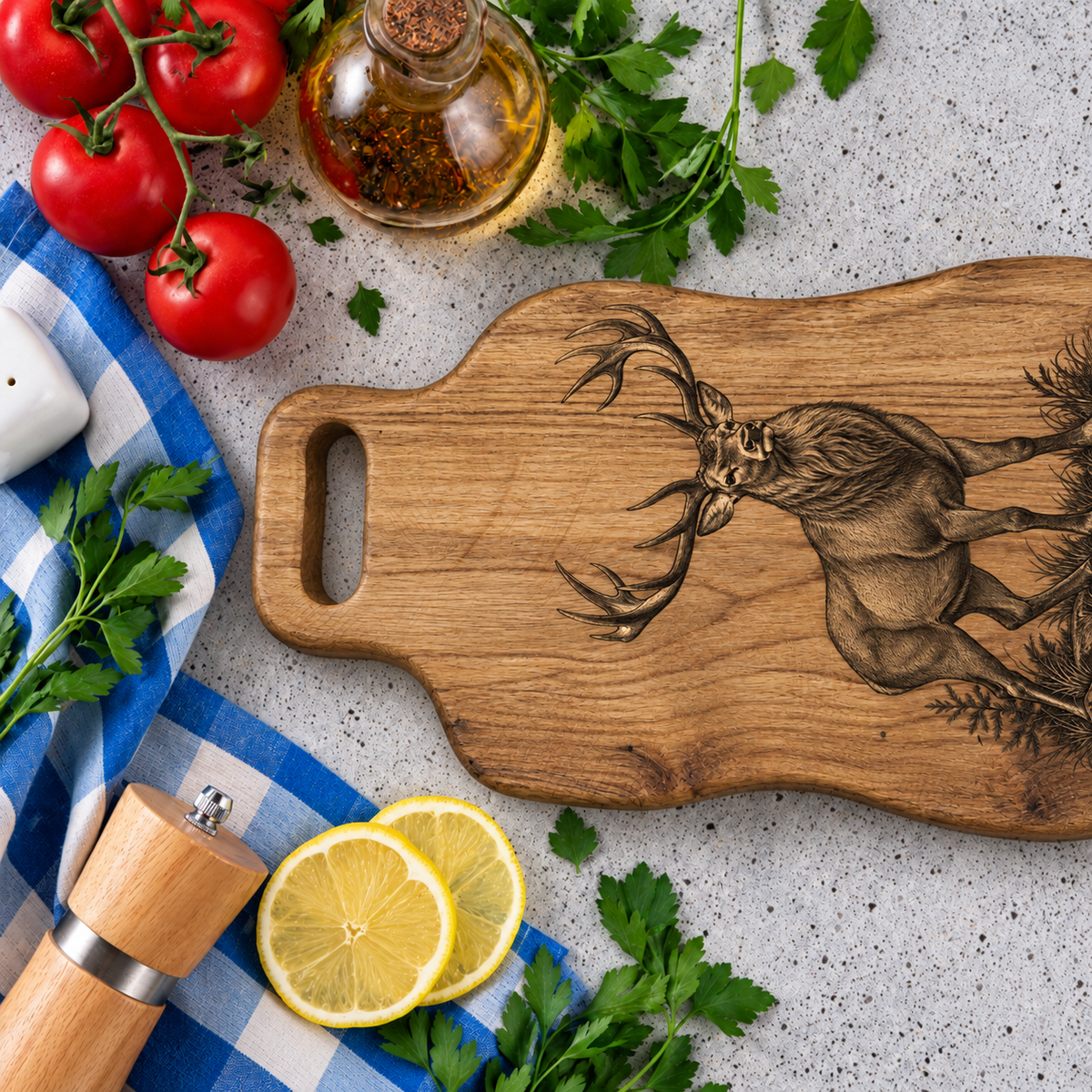 Personalised Teak Wood Chopping Board | Custom Engraved Kitchen Board | Wedding, Birthday, Housewarming & Anniversary Gift