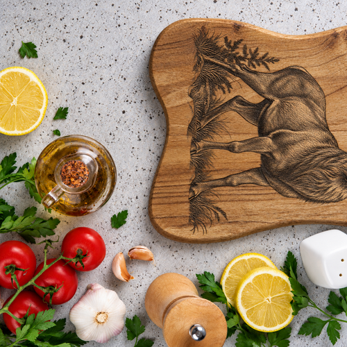 Personalised Teak Wood Chopping Board | Custom Engraved Kitchen Board | Wedding, Birthday, Housewarming & Anniversary Gift