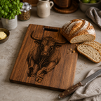 The Bull | Custom Engraved Wooden Cutting Board