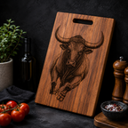 The Bull | Custom Engraved Wooden Cutting Board