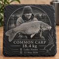 Personalized fishing catch coasters